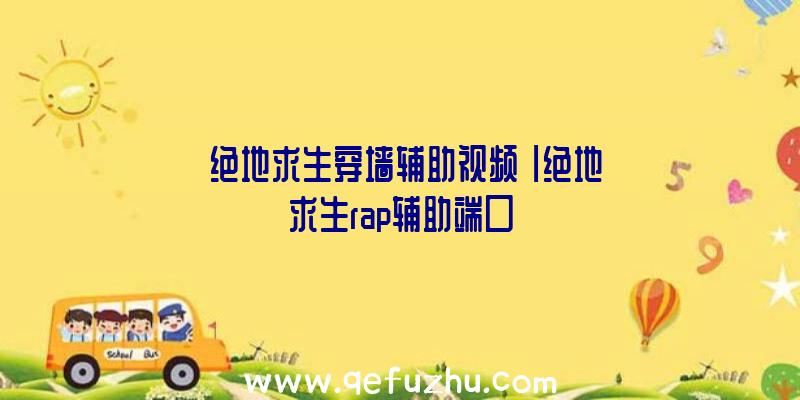 「绝地求生穿墙辅助视频」|绝地求生rap辅助端口